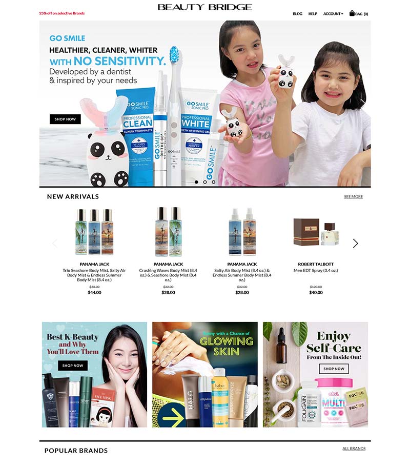 Beauty Bridge 美国知名化妆品海淘购物网站