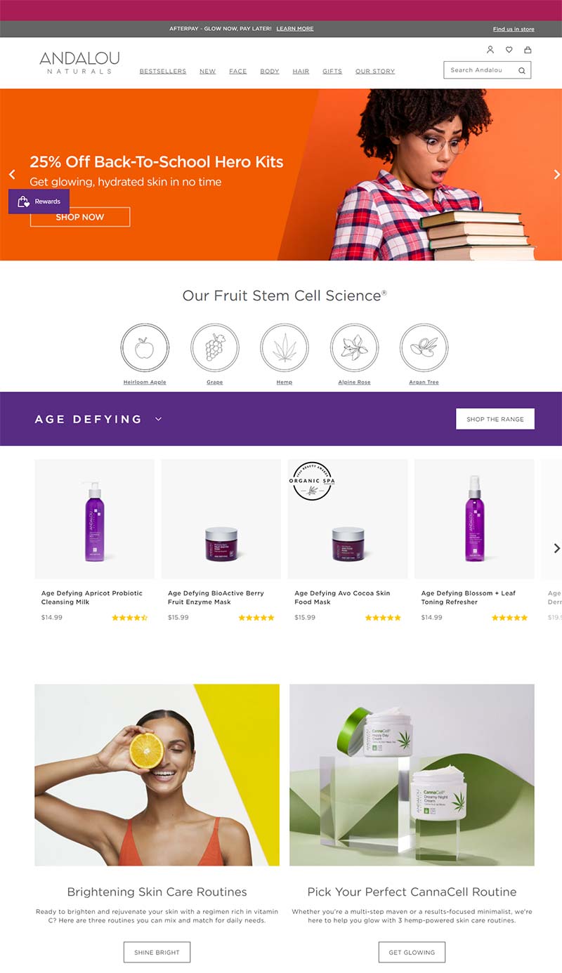 Andalou Naturals 美国纯天然有机护肤品牌购物网站