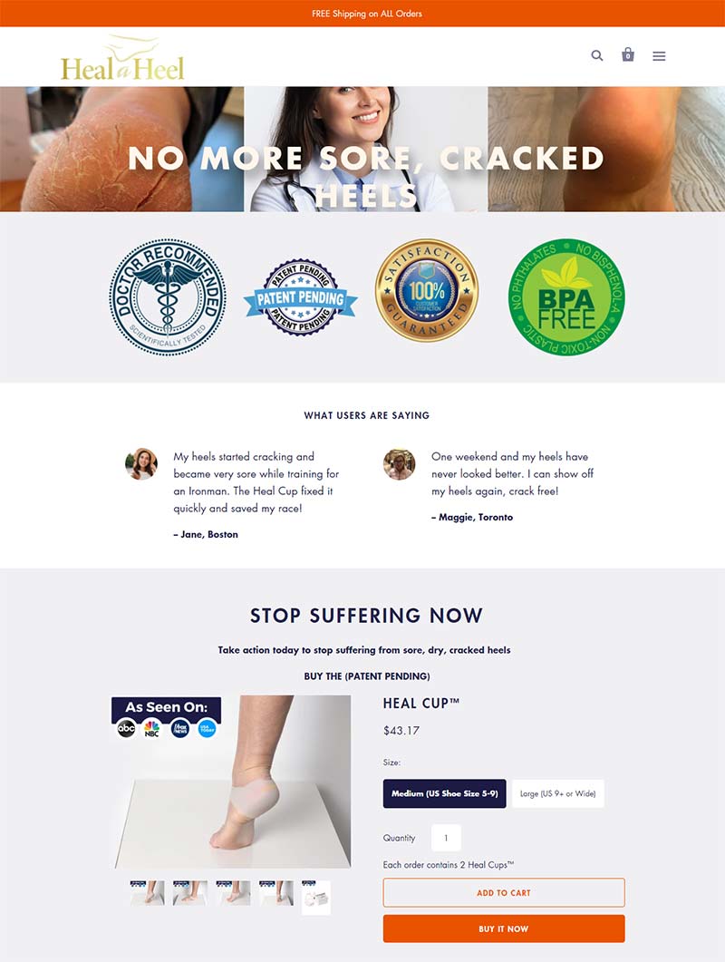 HealA Heel 美国脚部护理品牌购物网站