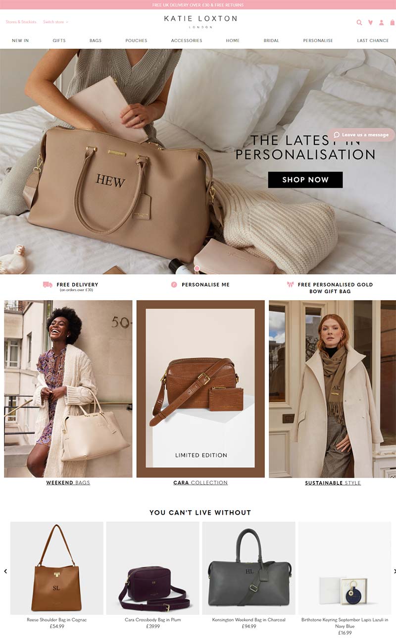 Katie Loxton 英国奢华手袋品牌购物网站