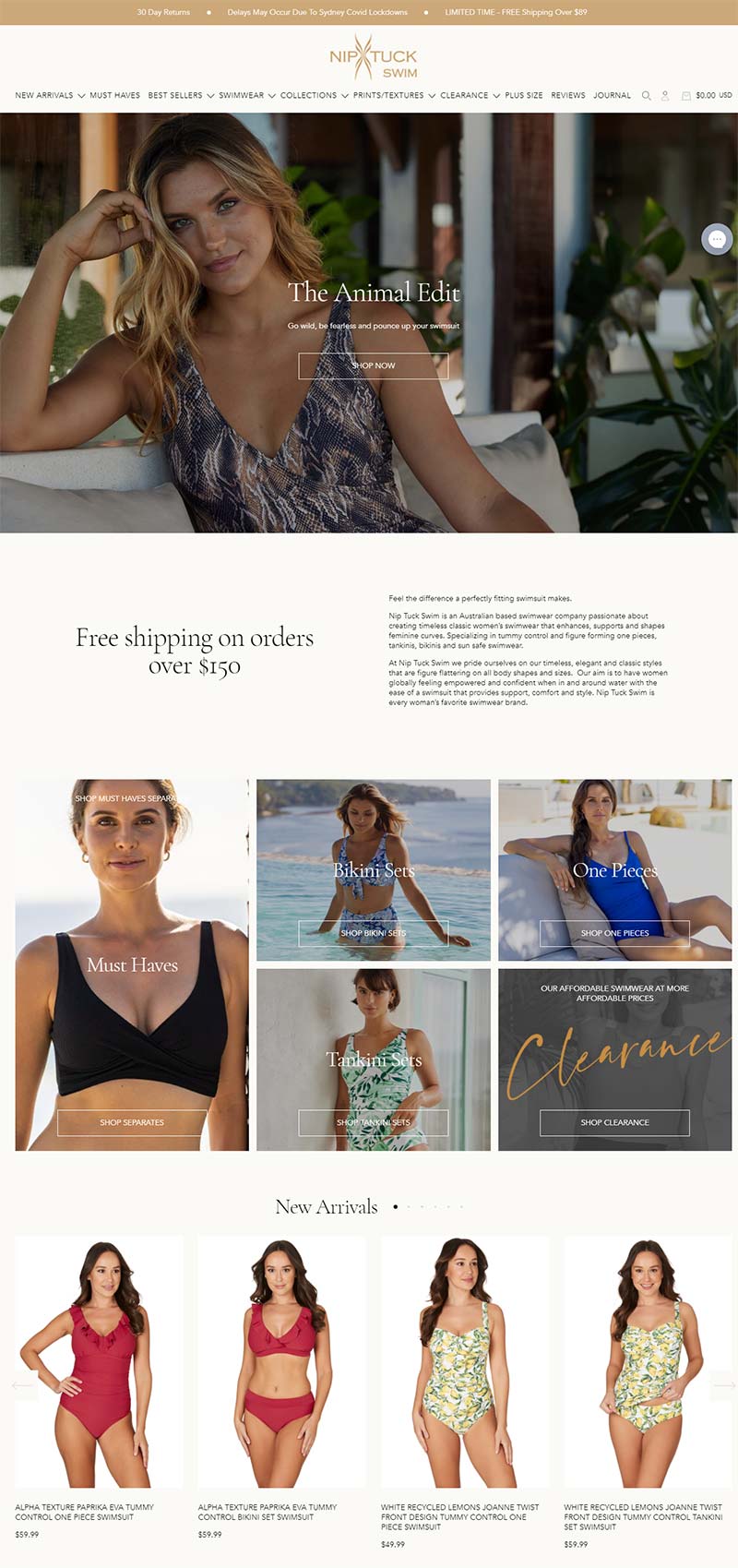 Nip Tuck Swim 美国高端泳衣品牌购物网站