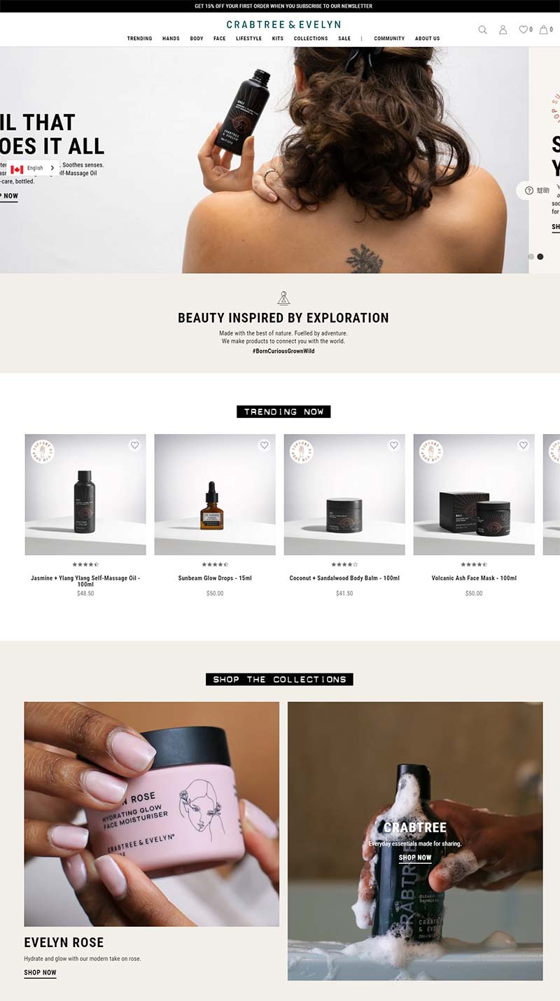 Crabtree & Evelyn CA 英国知名护肤品牌加拿大官网