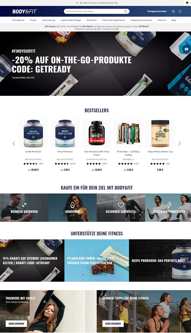 Body & Fit DE 英国运动营养品牌德国官网