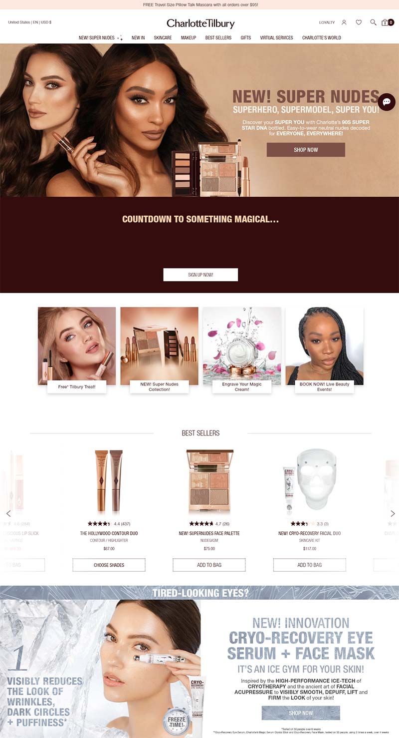 Charlotte Tilbury 英国知名彩妆品牌购物网站