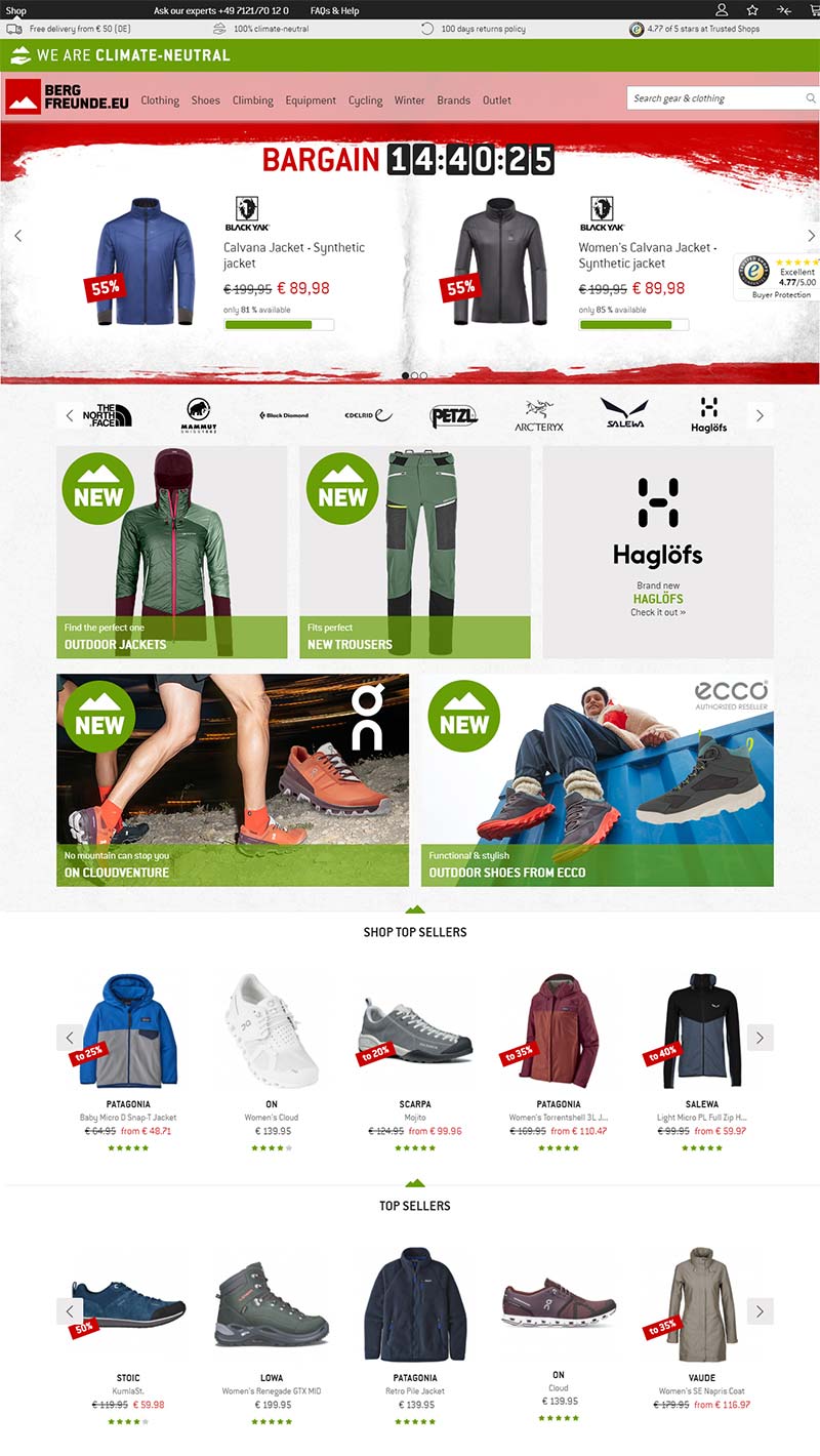 Bergfreunde EU 瑞典户外运动品牌欧盟官网