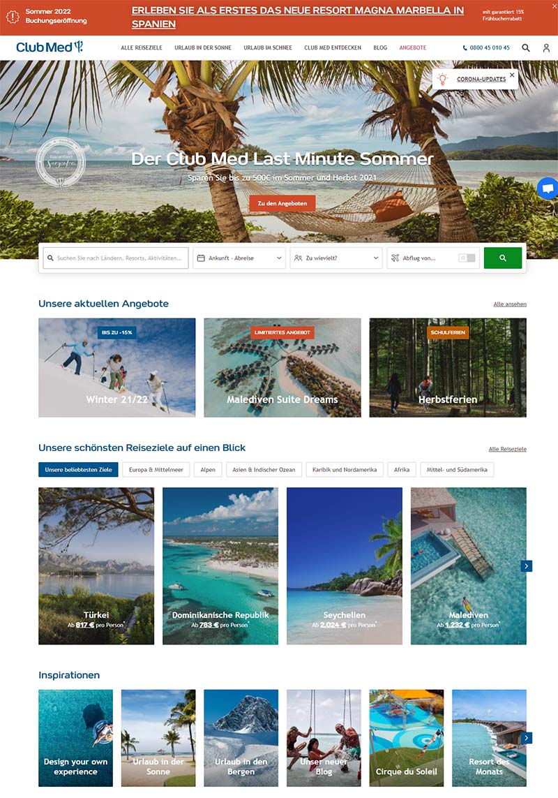 Club med DE 法国地中海俱乐部旅游预定德国站