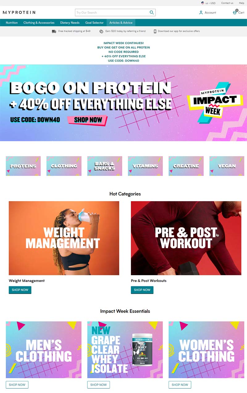 Myprotein US 英国运动营养品牌美国官网