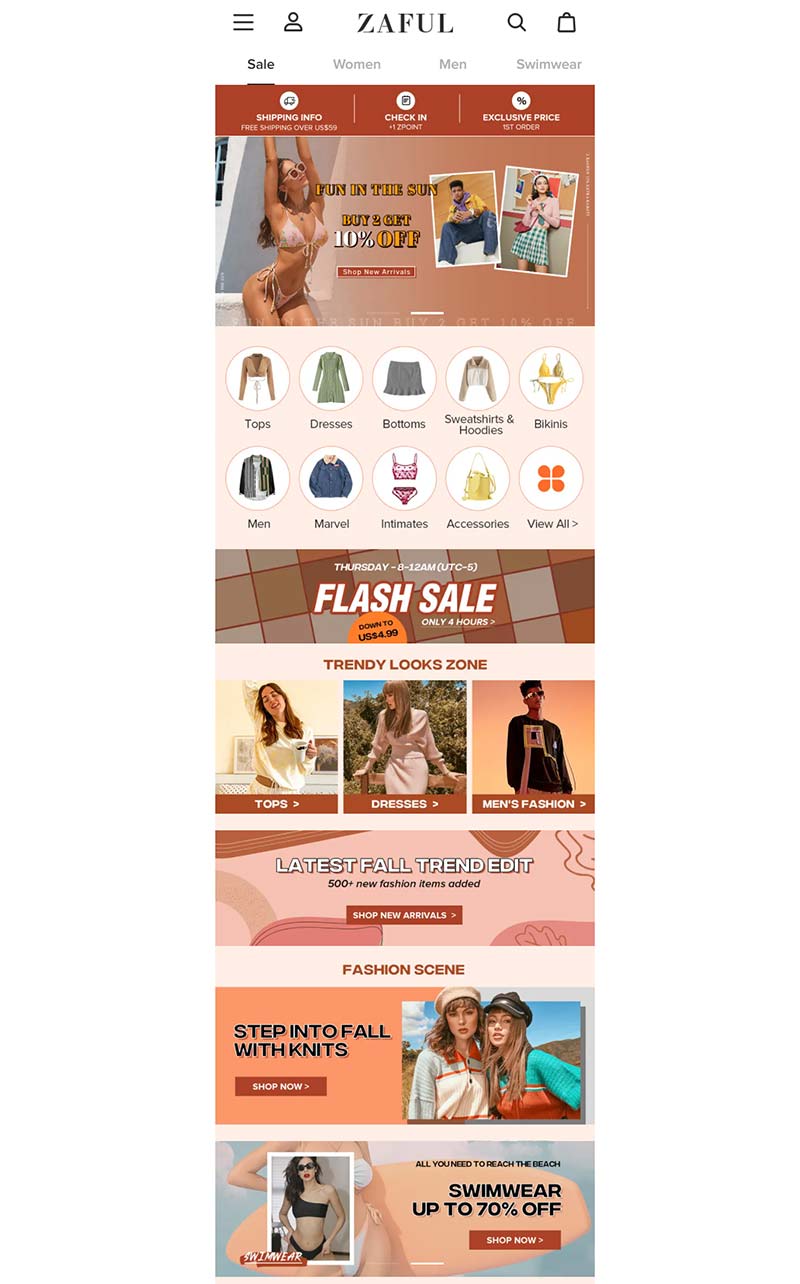 Zaful 香港时尚泳装品牌手机官网