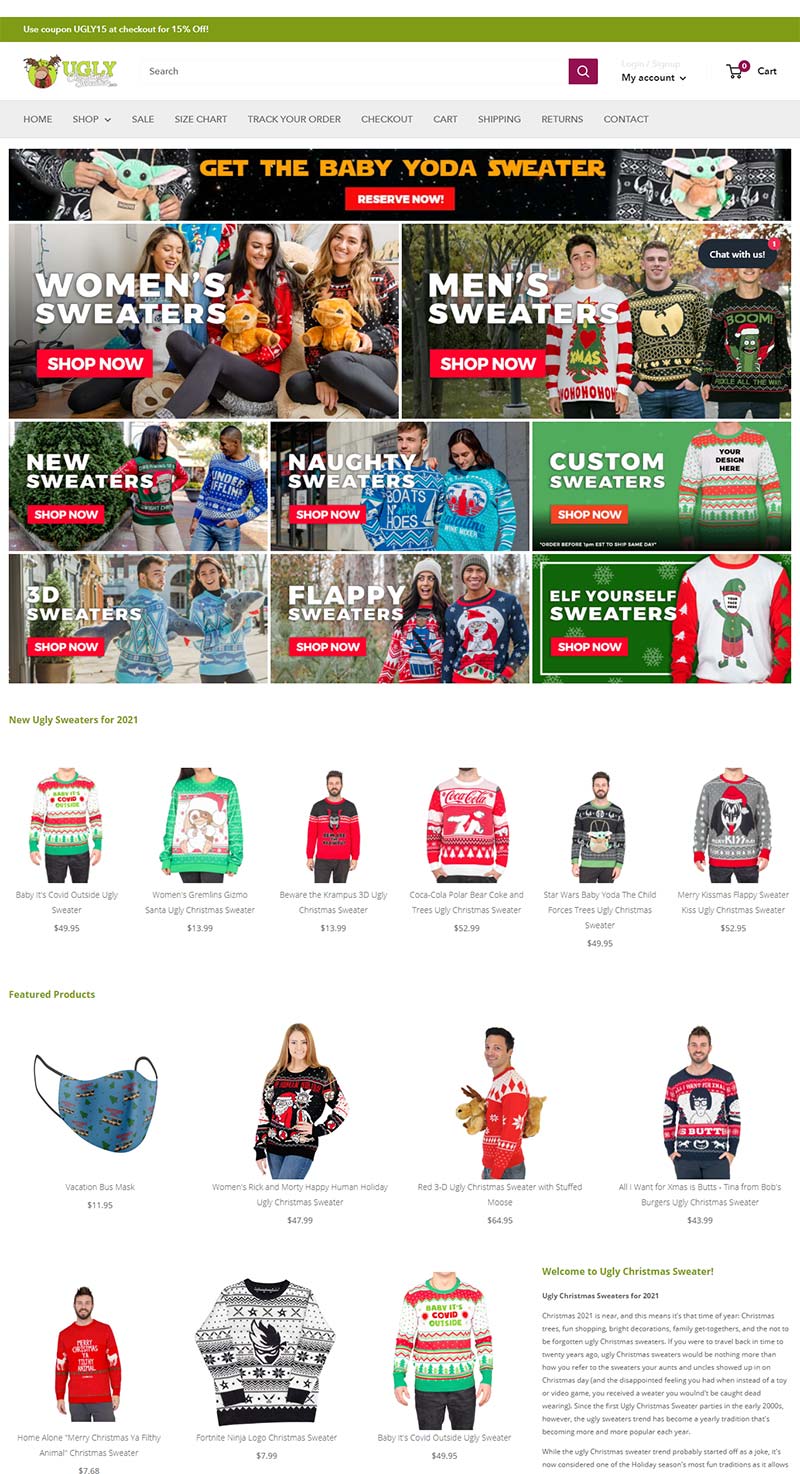 Ugly Christmas Sweater 美国圣诞丑毛衣品牌购物网站
