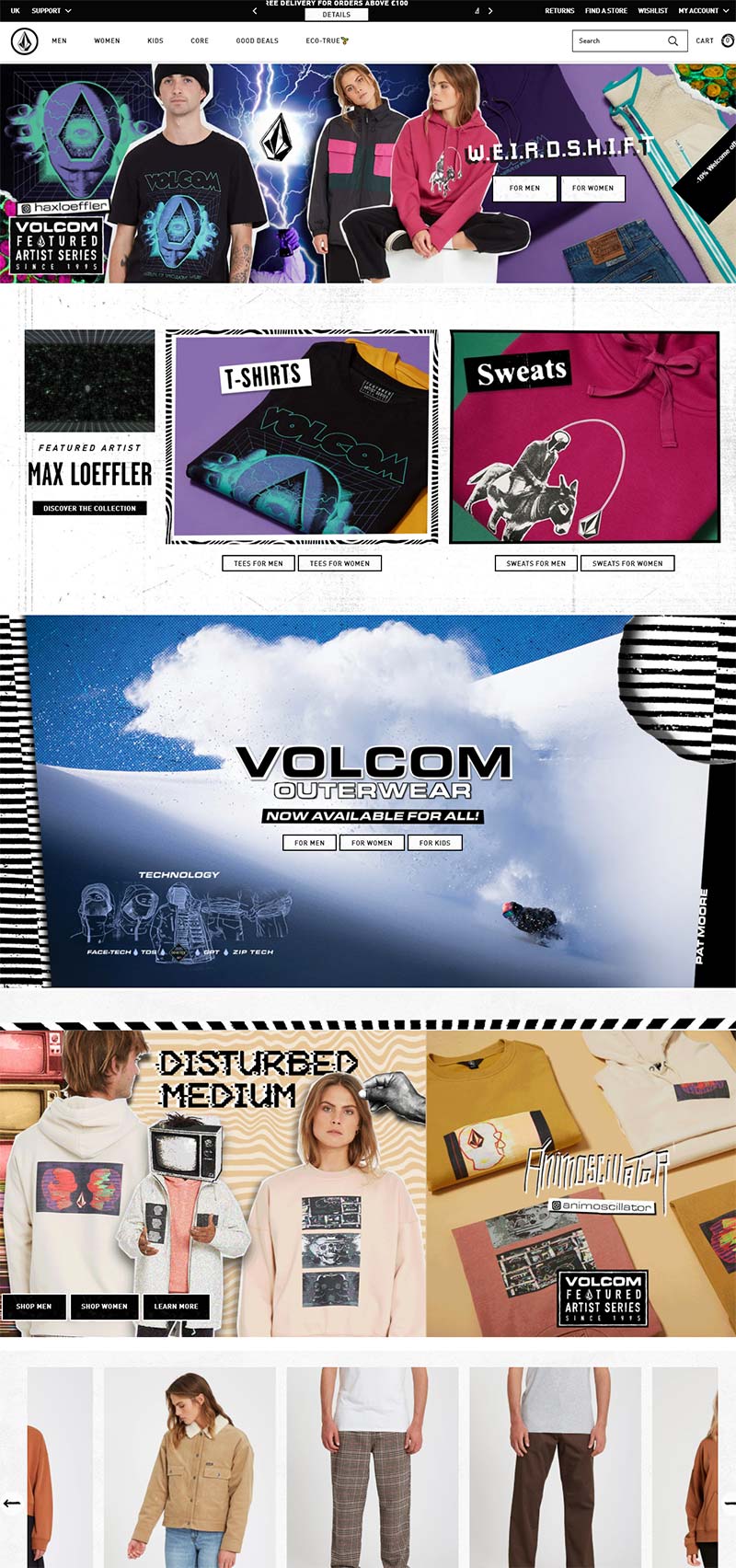 Volcom UK 美国极限运动服饰品牌英国官网