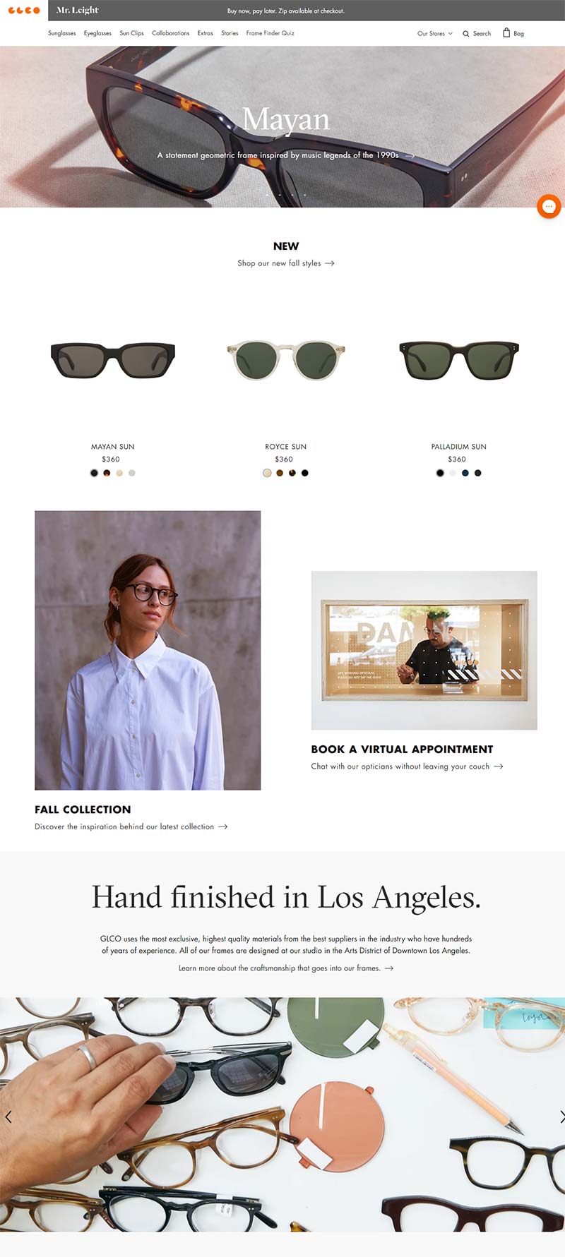Garrett Leight 美国奢侈太阳镜品牌购物网站