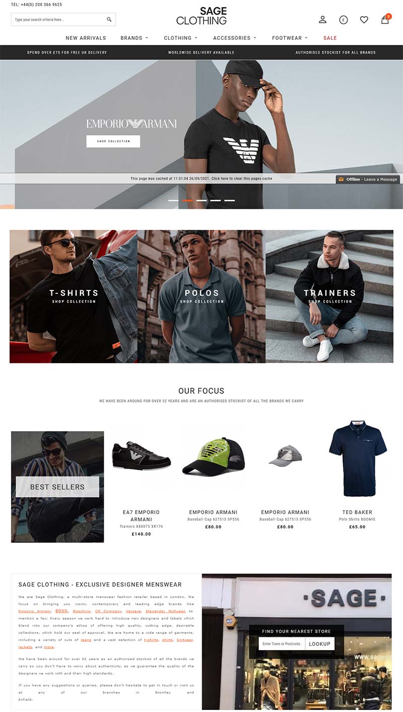 Sage Clothing 英国设计师男装品牌购物网站