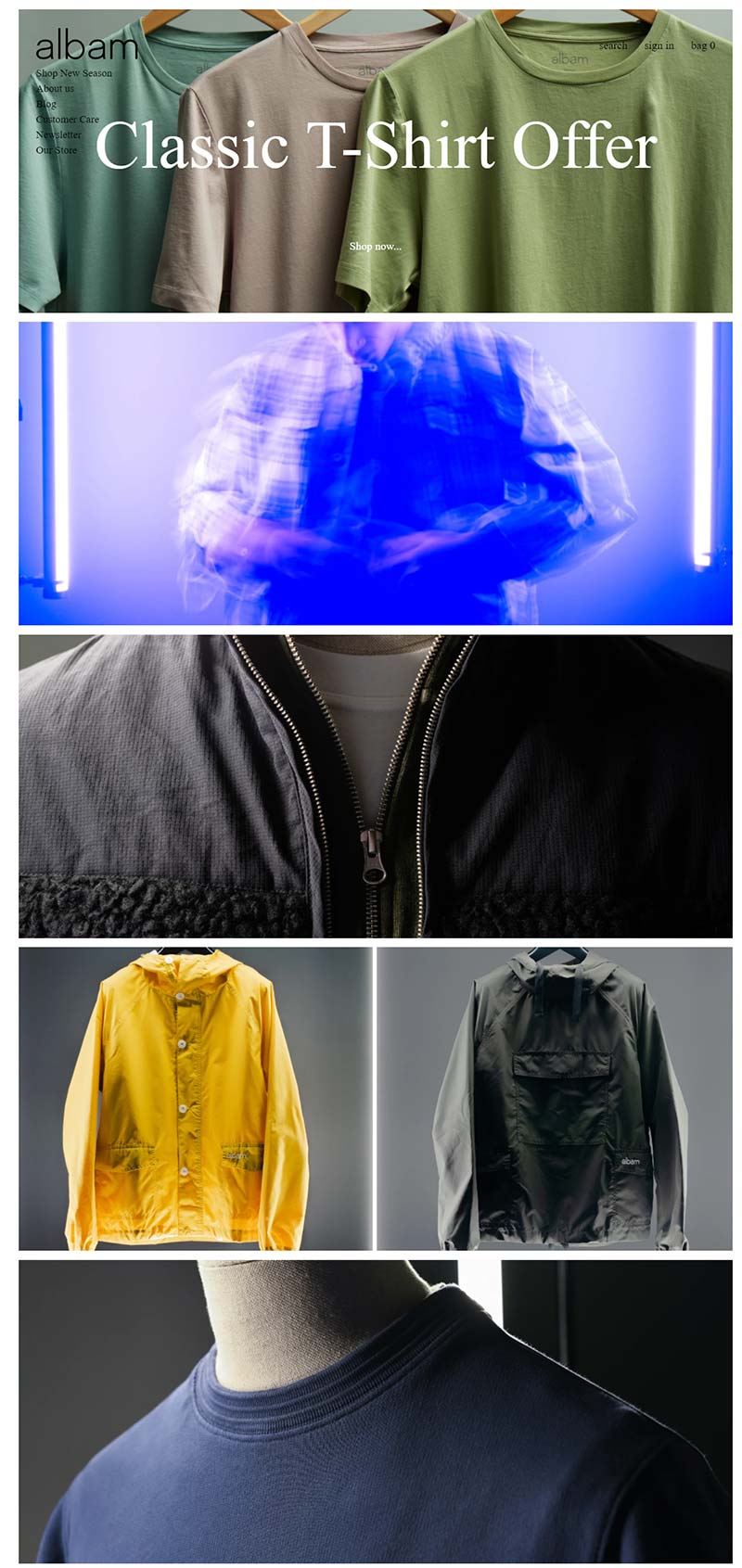 Albam Clothing 英国时装品牌购物网站