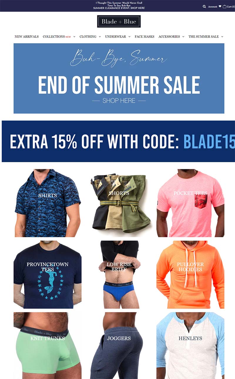 Blade + Blue 美国手工服饰品牌购物网站