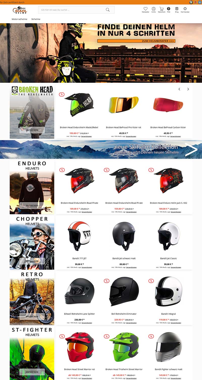 Mädl Motorrad-Helme 德国户外头盔品牌购物网站