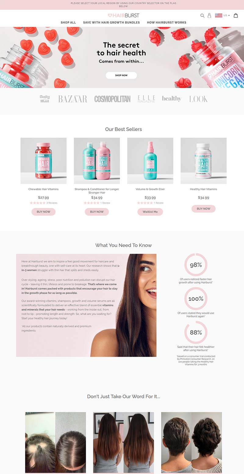 Hairburst US 英国护发养发品牌美国官网