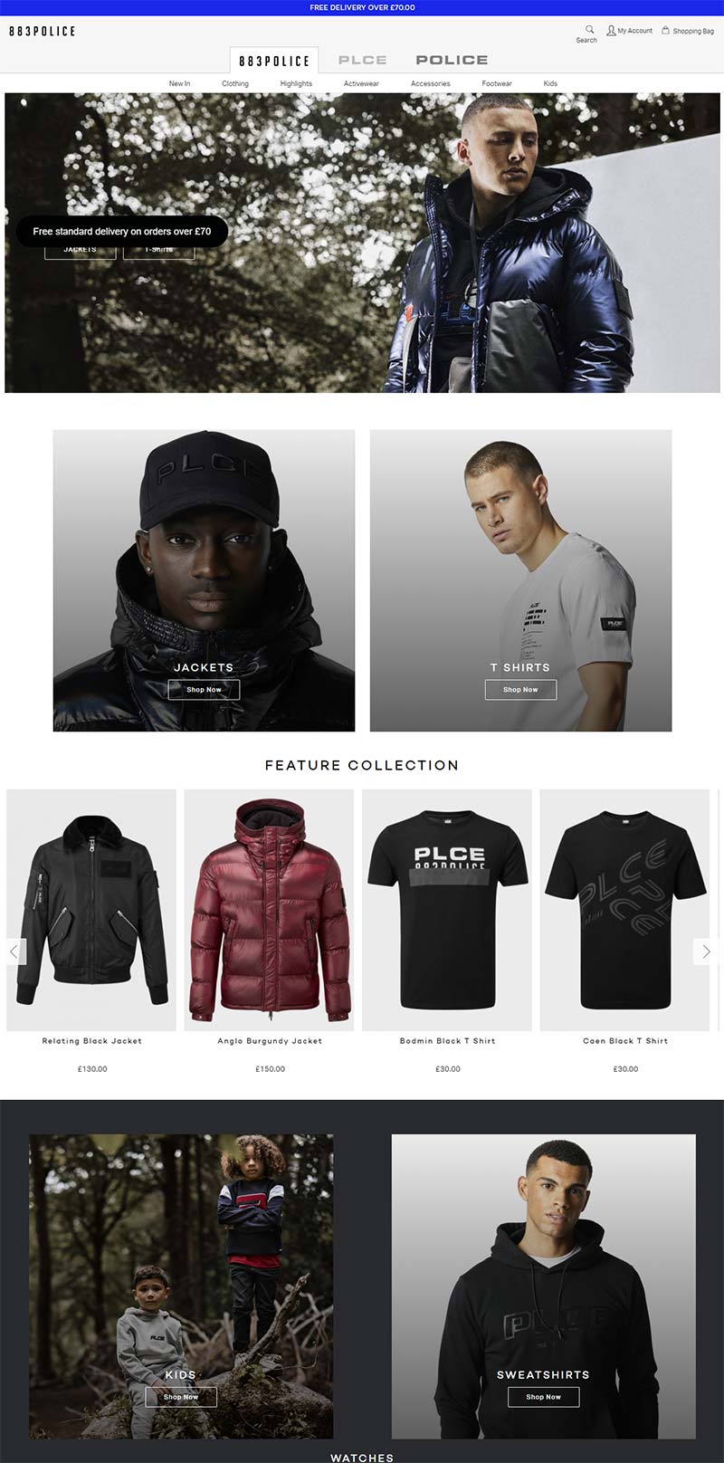 883 Police 英国时尚男装品牌购物网站