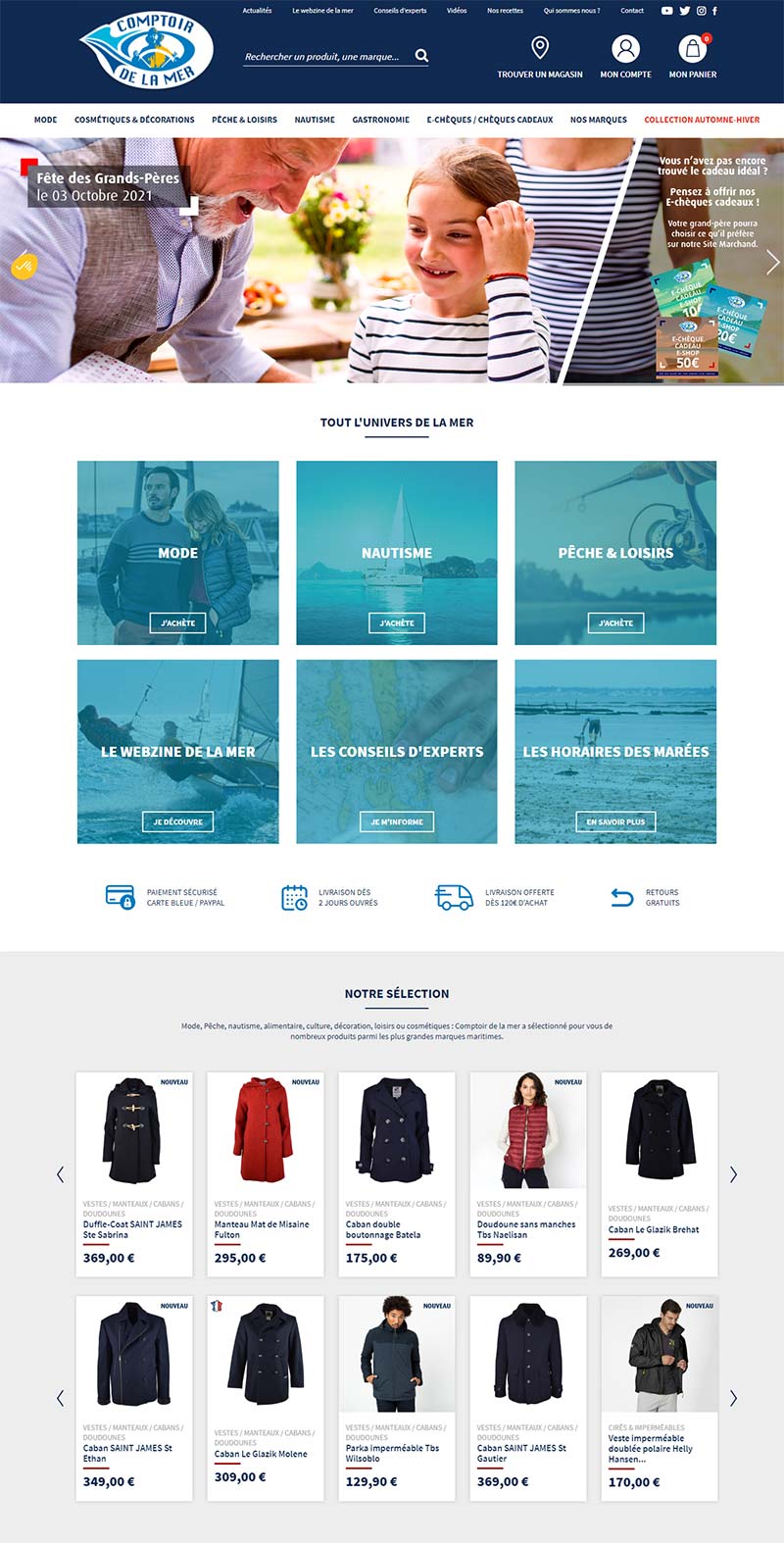 Comptoir de la mer 法国渔具服饰品牌购物网站