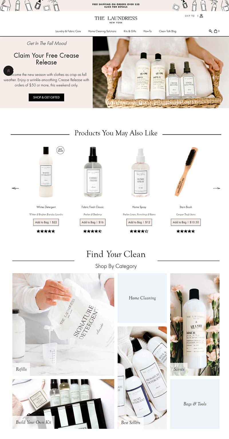 The Laundress 美国衣物清洁产品购物网站