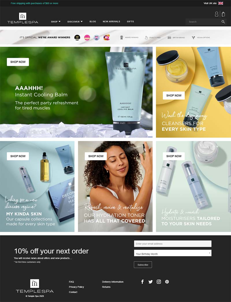 Temple Spa US 英国护肤品牌美国官网