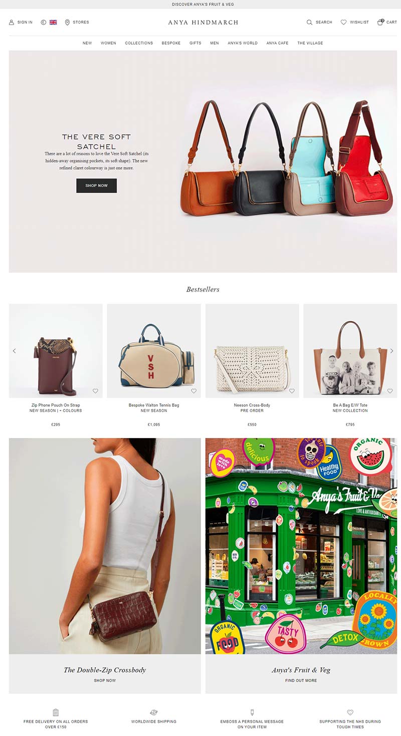 Anya Hindmarch 英国设计师手袋品牌购物网站