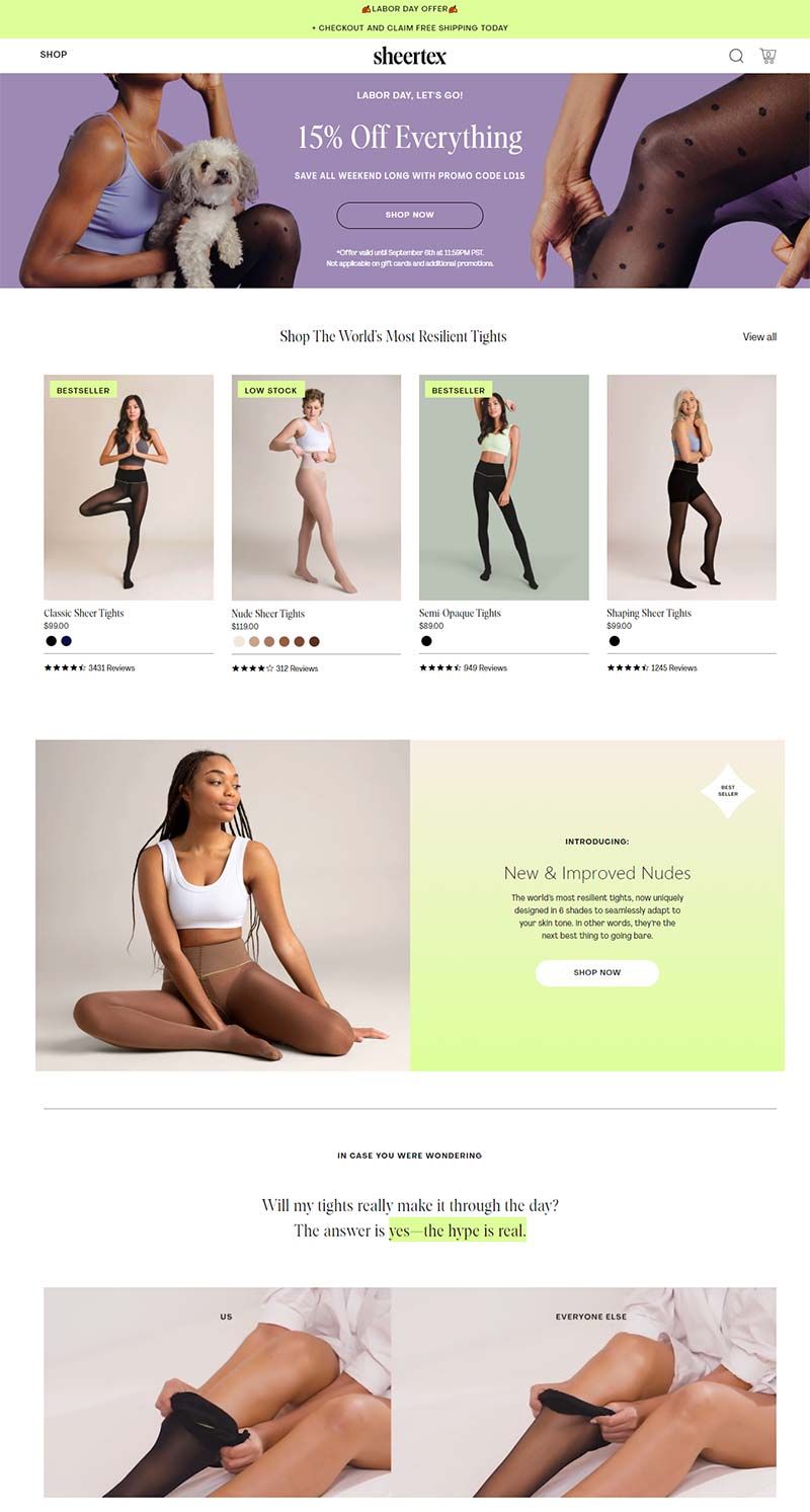 Sheertex 美国时尚紧身衣品牌购物网站