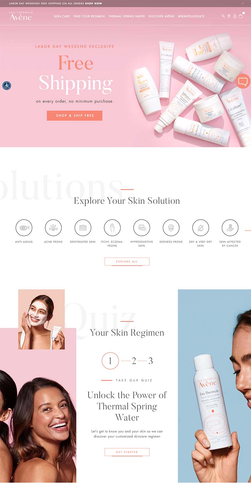 Avene US 法国天然护肤品牌美国官网