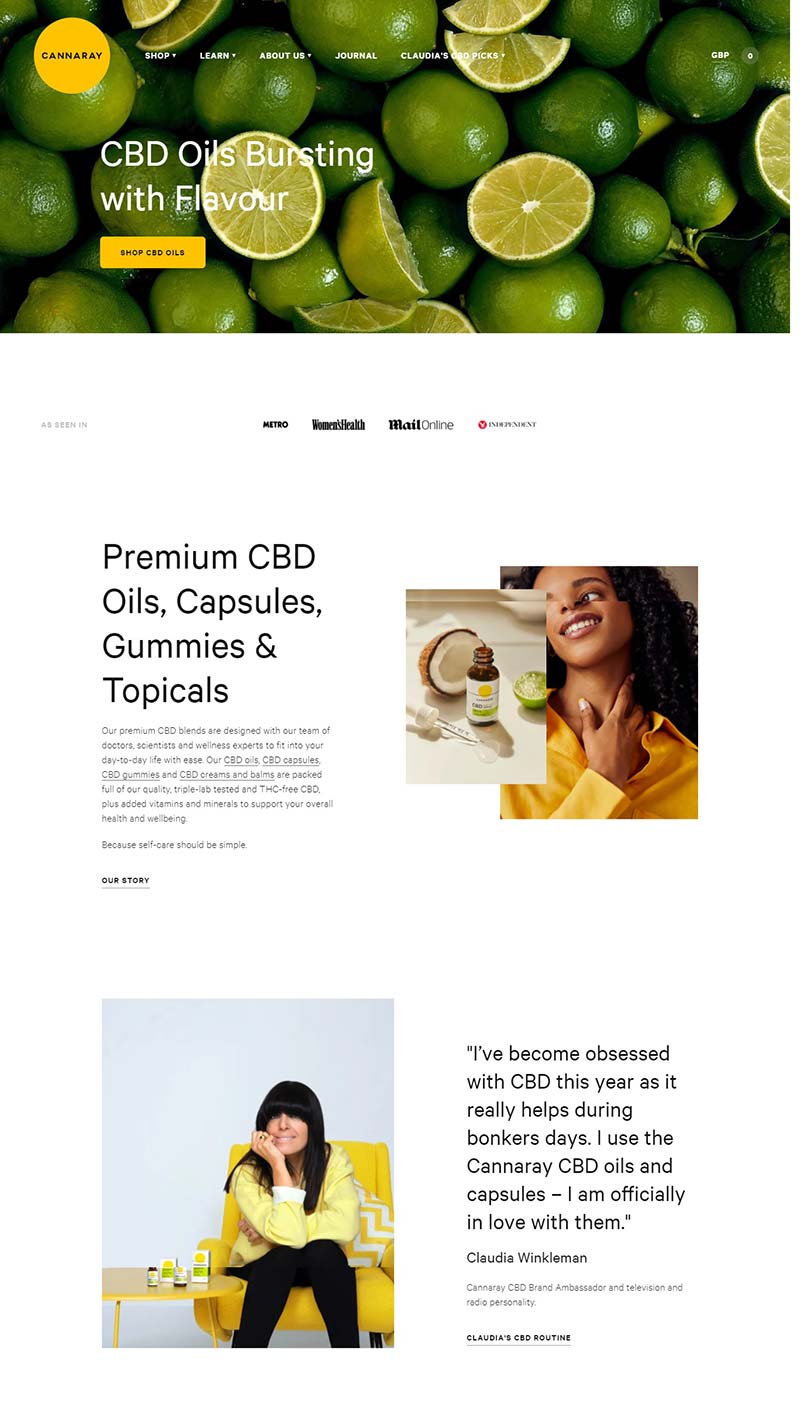 Cannaray 英国CBD保健产品购物网站