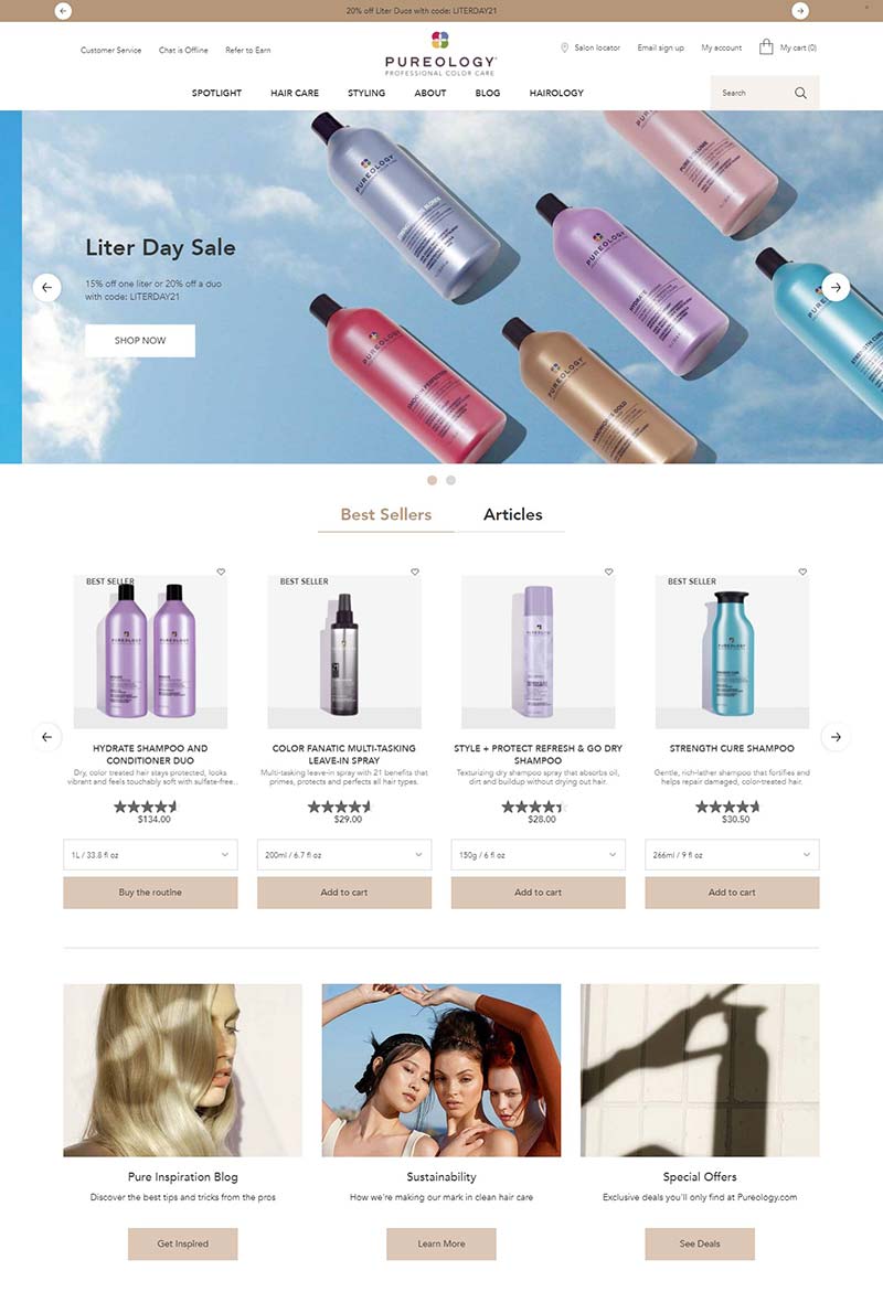 Pureology 美国美妆护发品牌购物网站