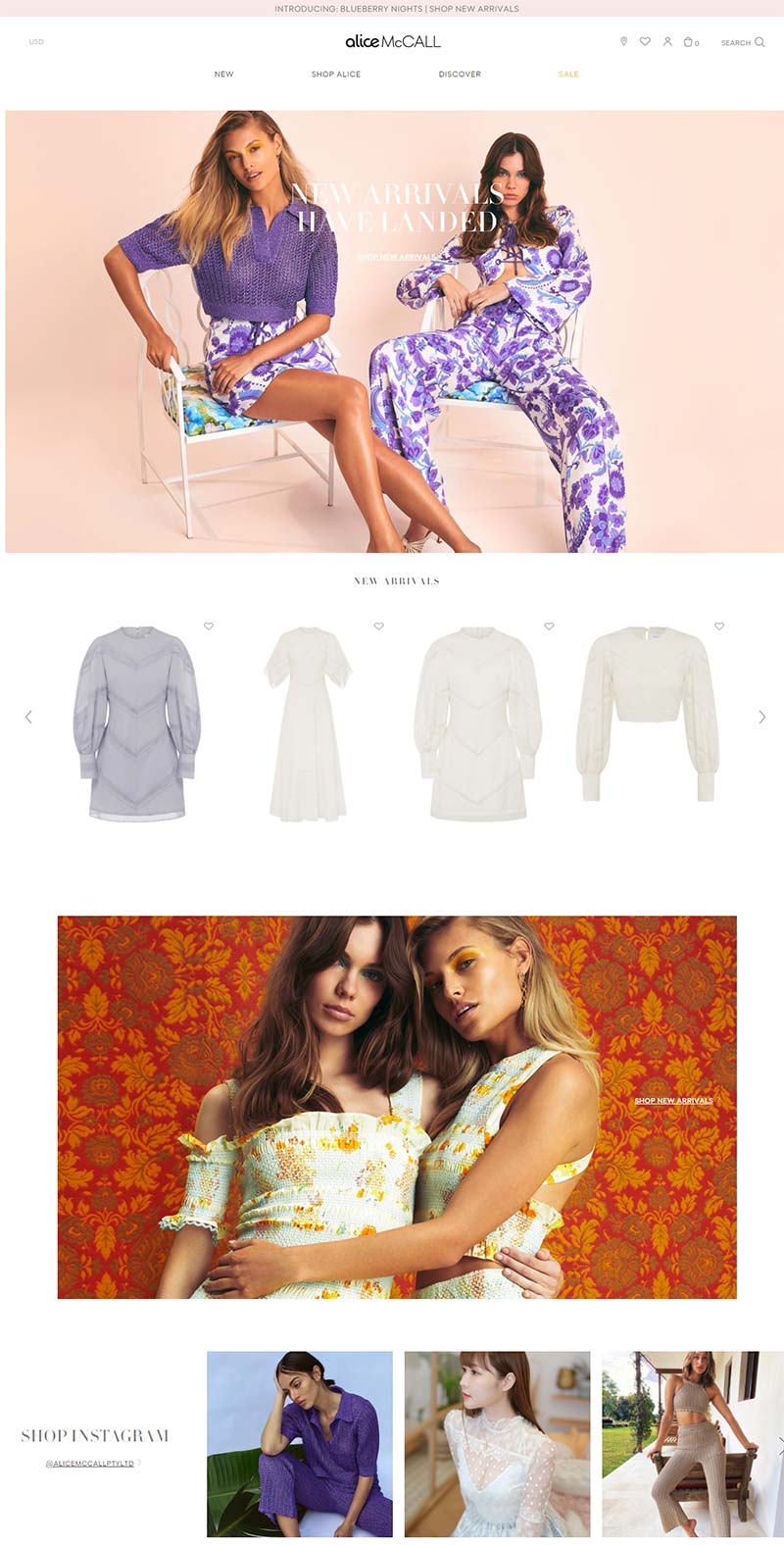 alice McCALL 澳大利亚女性时装品牌购物网站