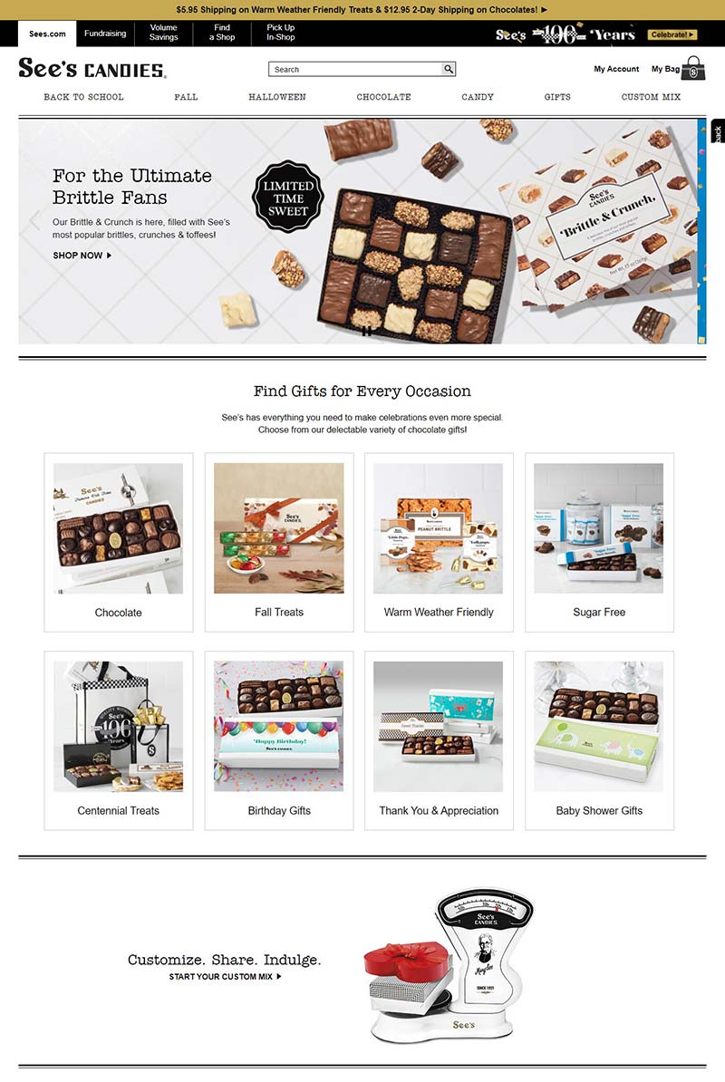 See's Candies 美国优质糖果品牌购物网站
