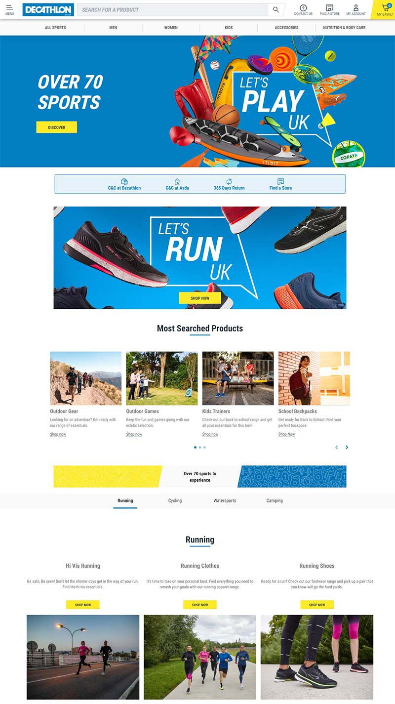Decathlon UK 迪卡侬-法国运动服饰品牌英国官网