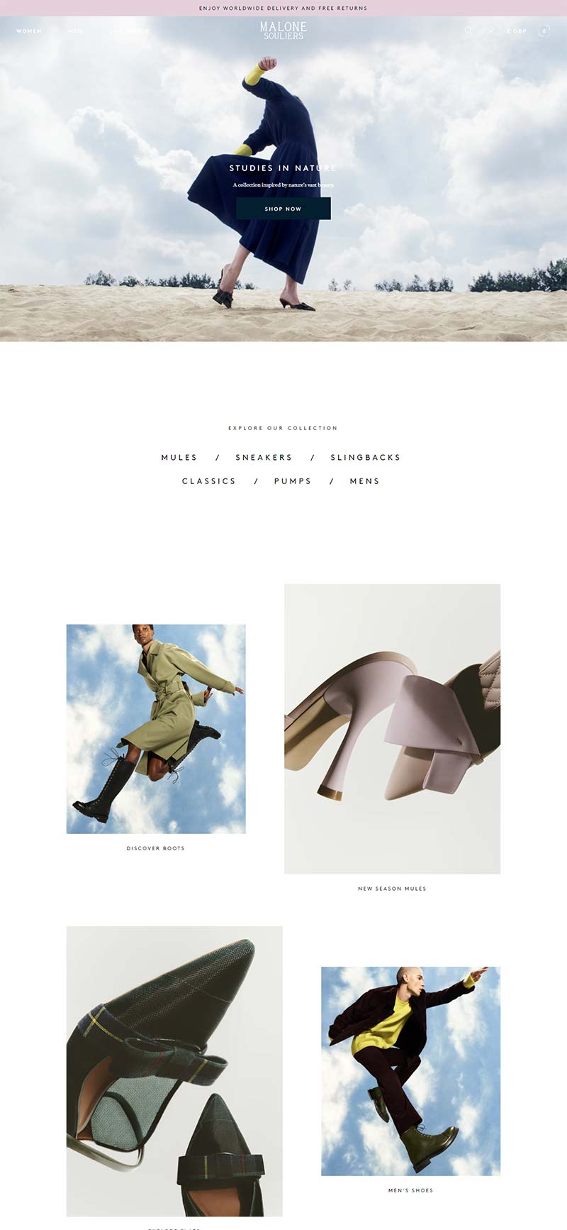 Malone Souliers 美国时尚女鞋品牌购物网站