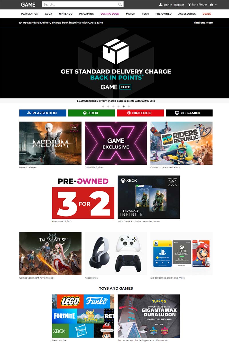 GAME 英国数码游戏购物商店