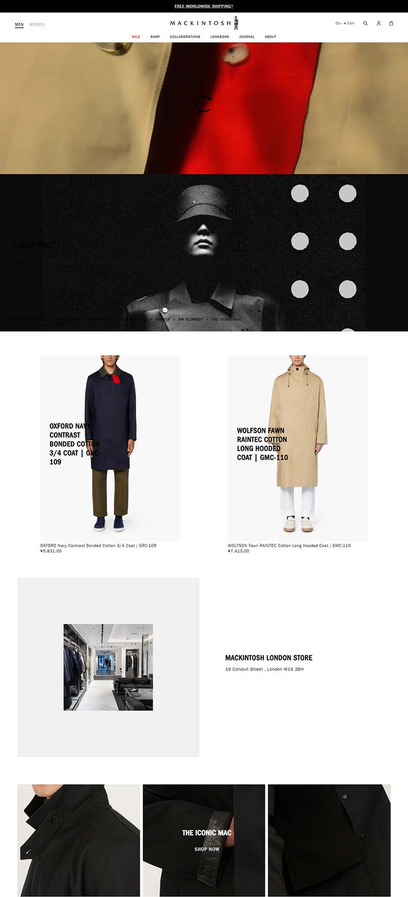 Mackintosh 英国高端服饰品牌购物网站