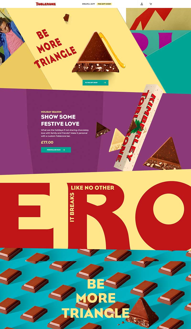 Toblerone 英国定制巧克力品牌购物网站