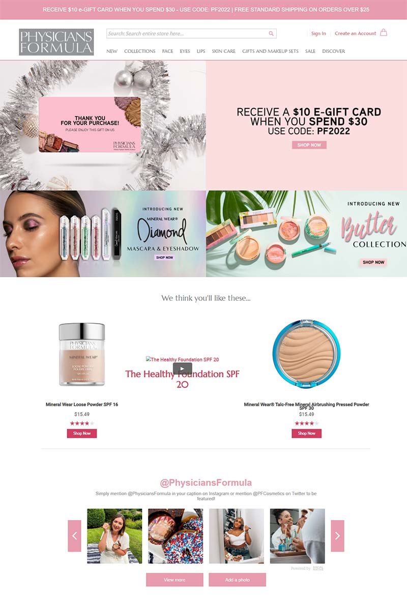 Physicians Formula 美国天然护肤产品购物网站