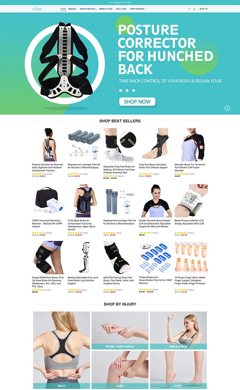 ober health 美国健康医疗设备购物网站