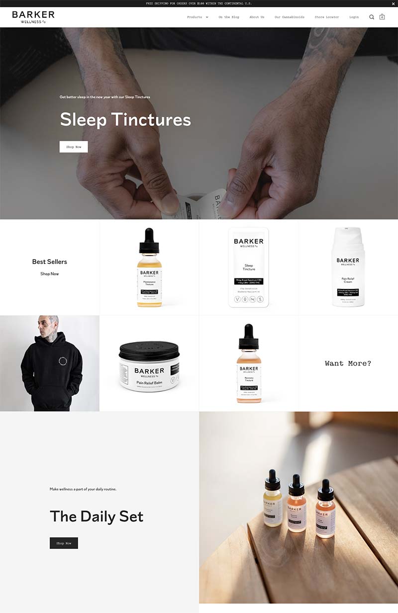 Barker Wellness Co 美国CBD保健产品购物网站