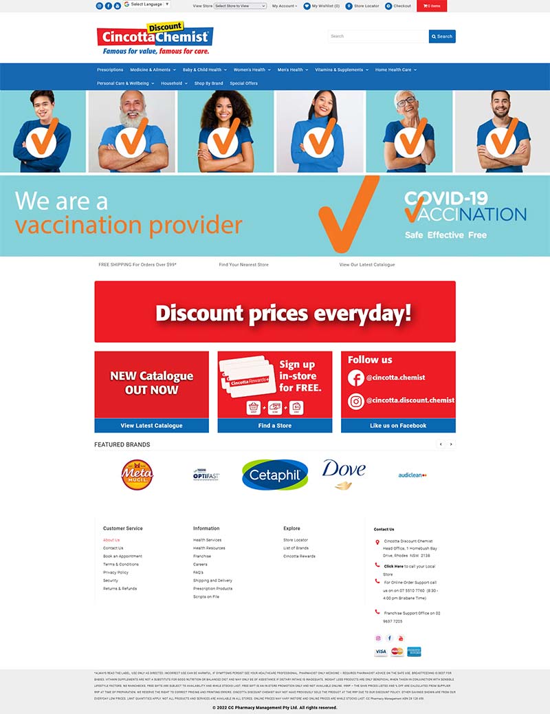 Cincotta Discount Chemist 澳洲知名药店品牌购物网站