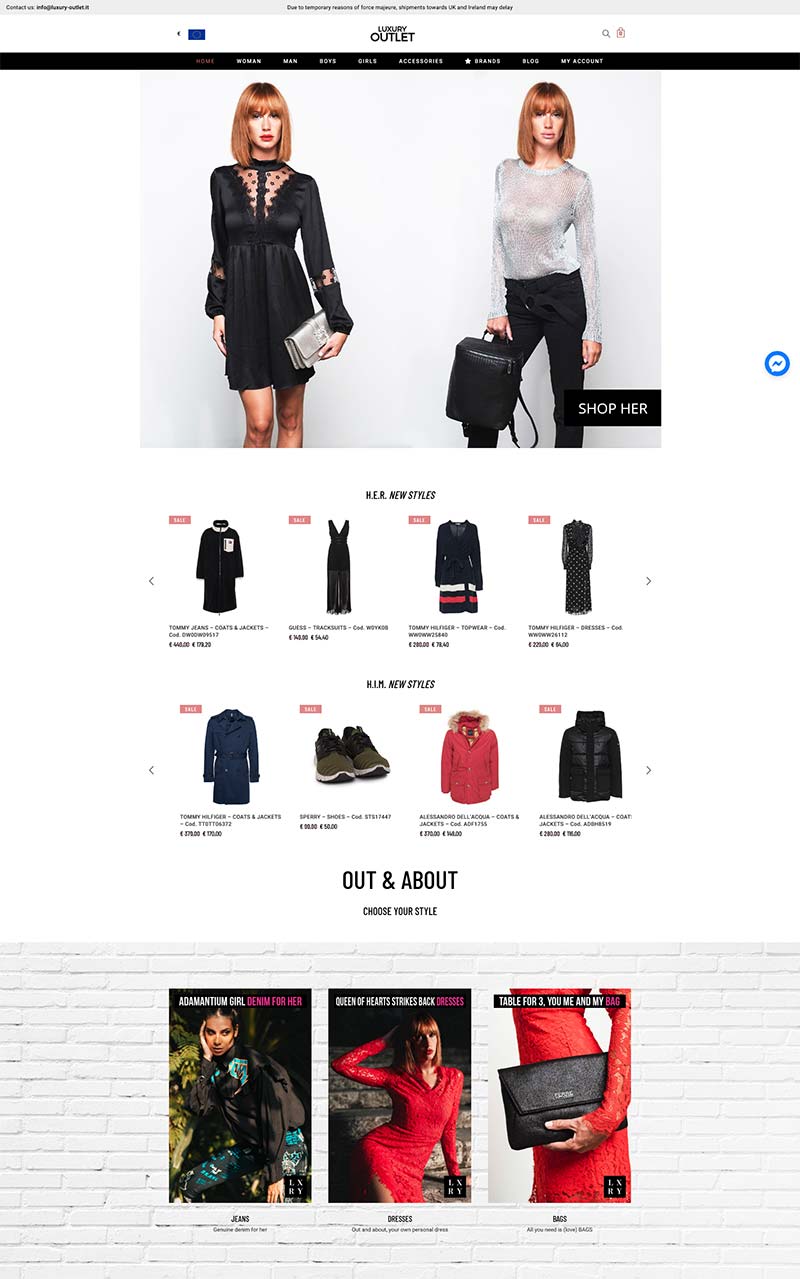 Luxury Outlet Roma 意大利时装品牌购物网站