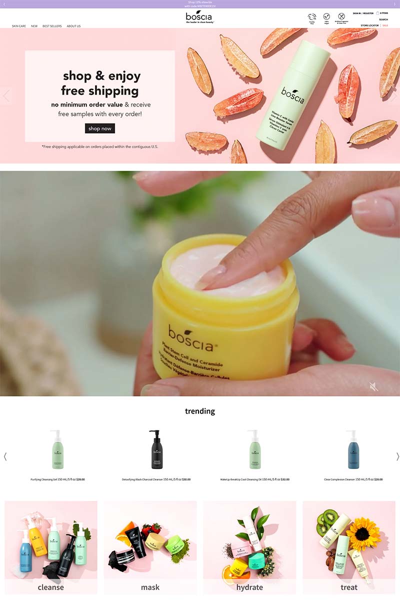 Boscia 博倩叶-美国纯天然肌肤护理品牌购物网站