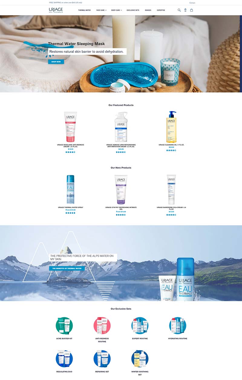 Uriage US 法国温泉水护肤品牌美国官网