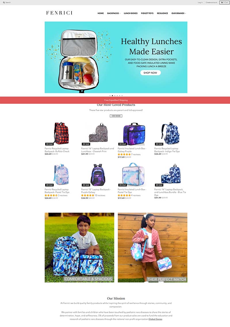Fenrici 美国家用包袋品牌购物网站