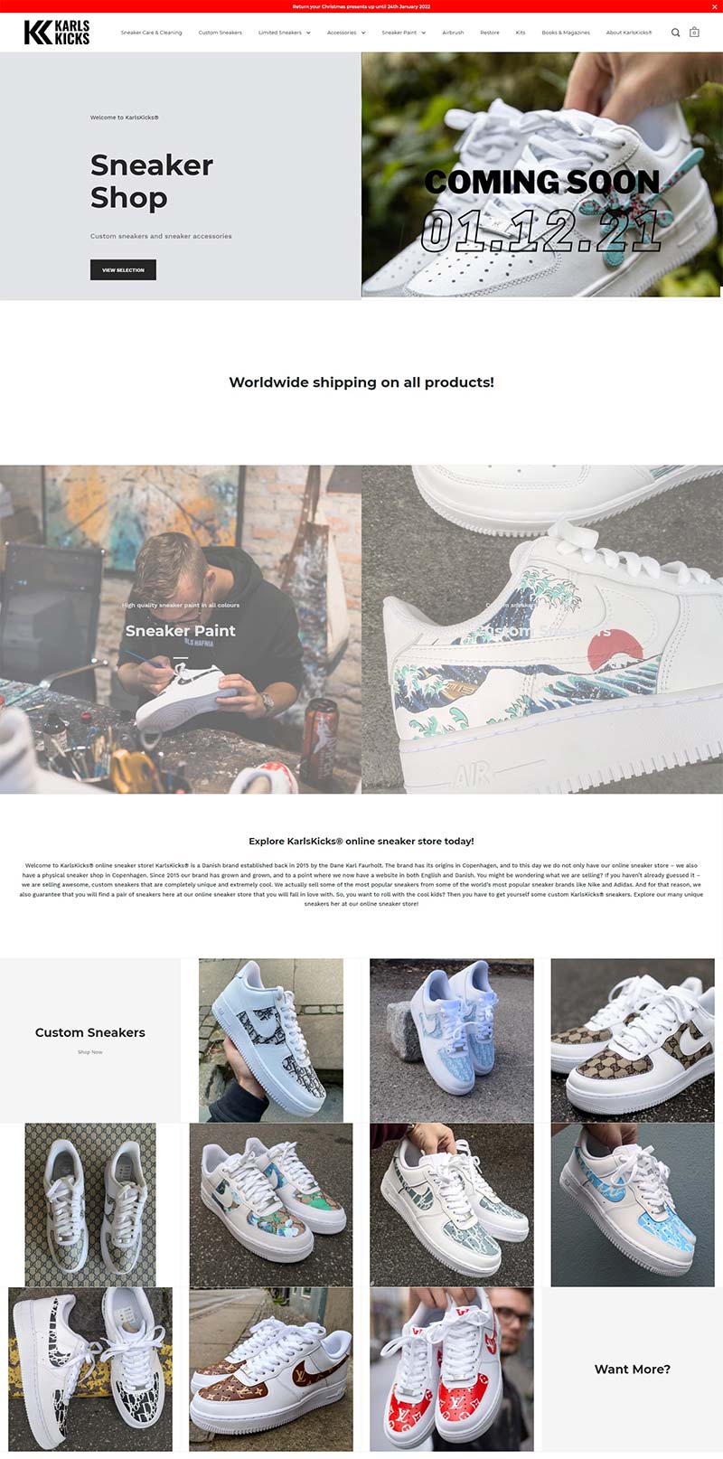KarlsKicks 丹麦定制运动鞋品牌购物网站