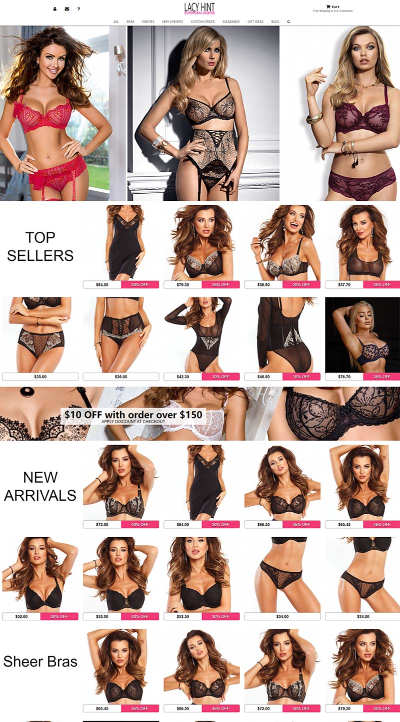 Lacy Hint 美国文胸内衣品牌购物网站