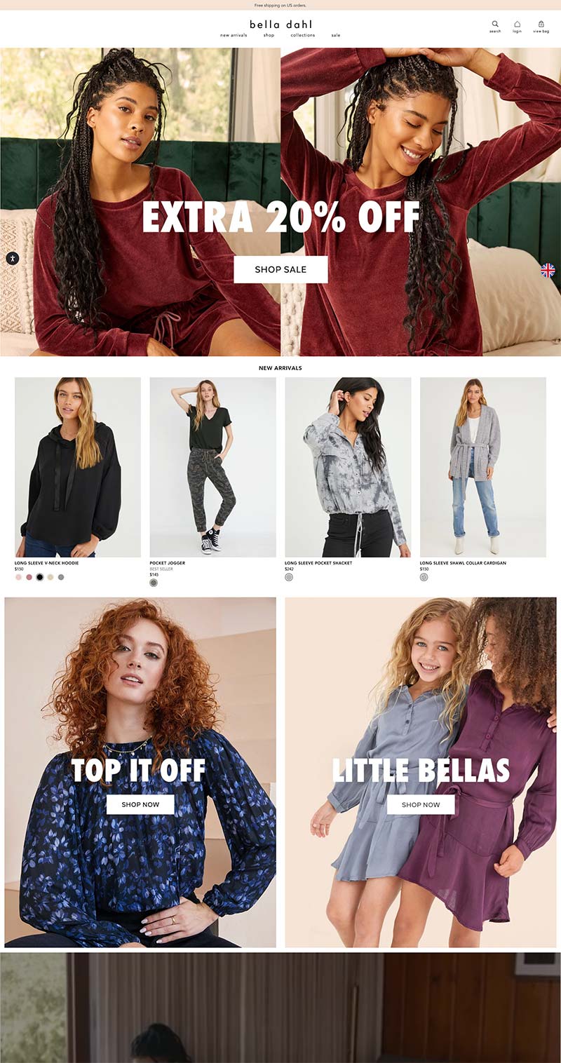 Bella Dahl 美国休闲女装品牌购物网站