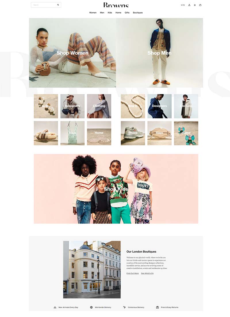 Browns Fashion 英国时尚奢侈品购物网站
