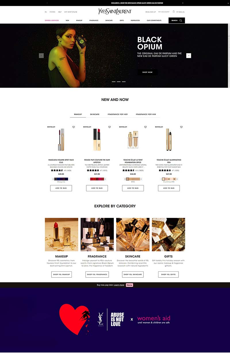 YSL Beauty UK 圣罗兰-法国奢华护肤品牌英国官网