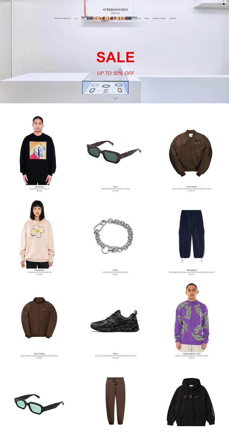 SUPERCONSCIOUS 德国街头服饰品牌购物网站